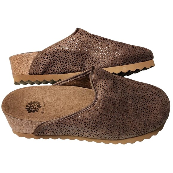 Yellowbox Madwell Laser Cut Clogs Size 10 Brown Comfort - Picture 1 of 7